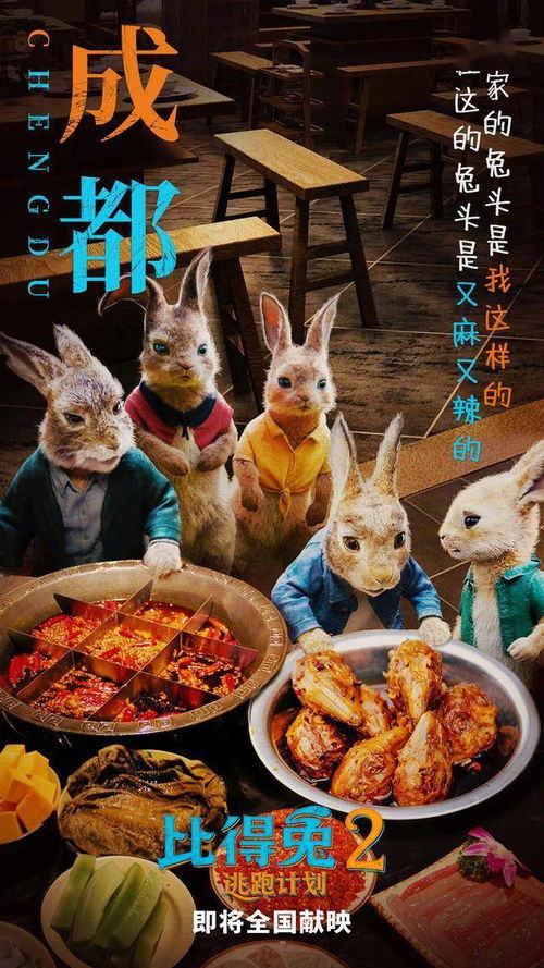 彼得兔的城市奇遇 成都海报令人眼前一亮